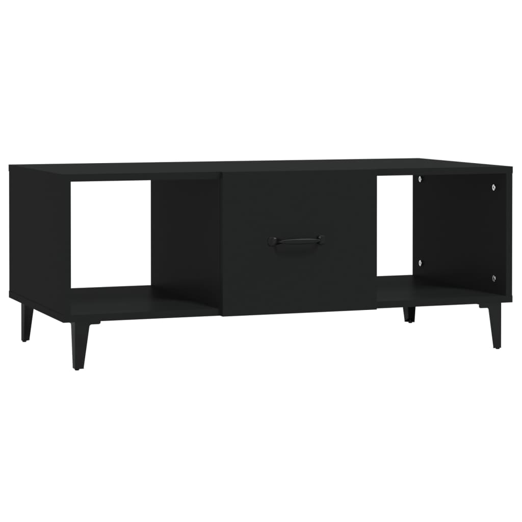 Tavolino da Salotto Nero 102x50x40 cm in Legno Multistrato - homemem39