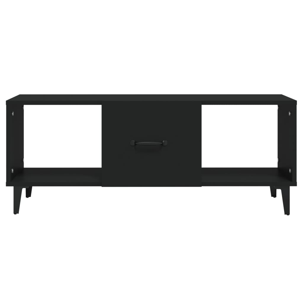 Tavolino da Salotto Nero 102x50x40 cm in Legno Multistrato - homemem39