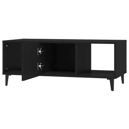 Tavolino da Salotto Nero 102x50x40 cm in Legno Multistrato - homemem39