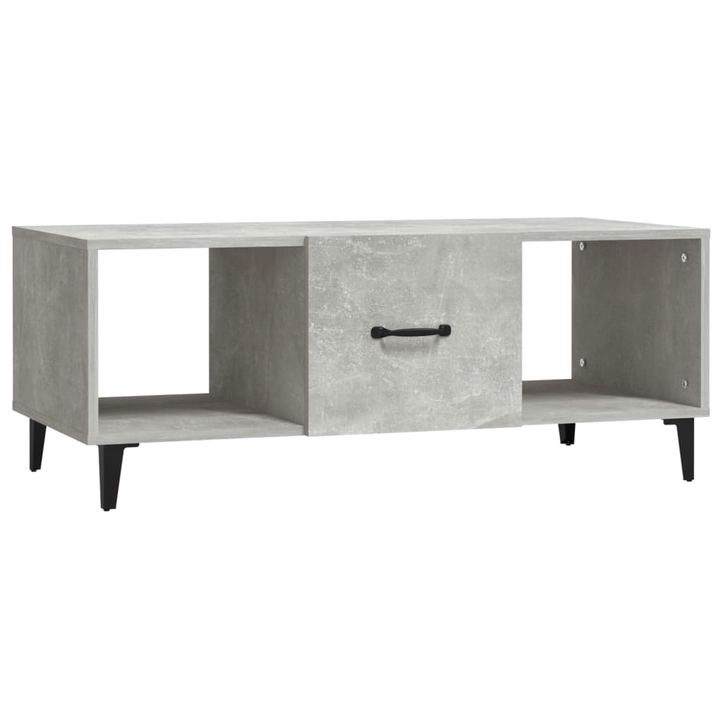 Tavolino Salotto Grigio Cemento 102x50x40 cm Legno Multistrato - homemem39