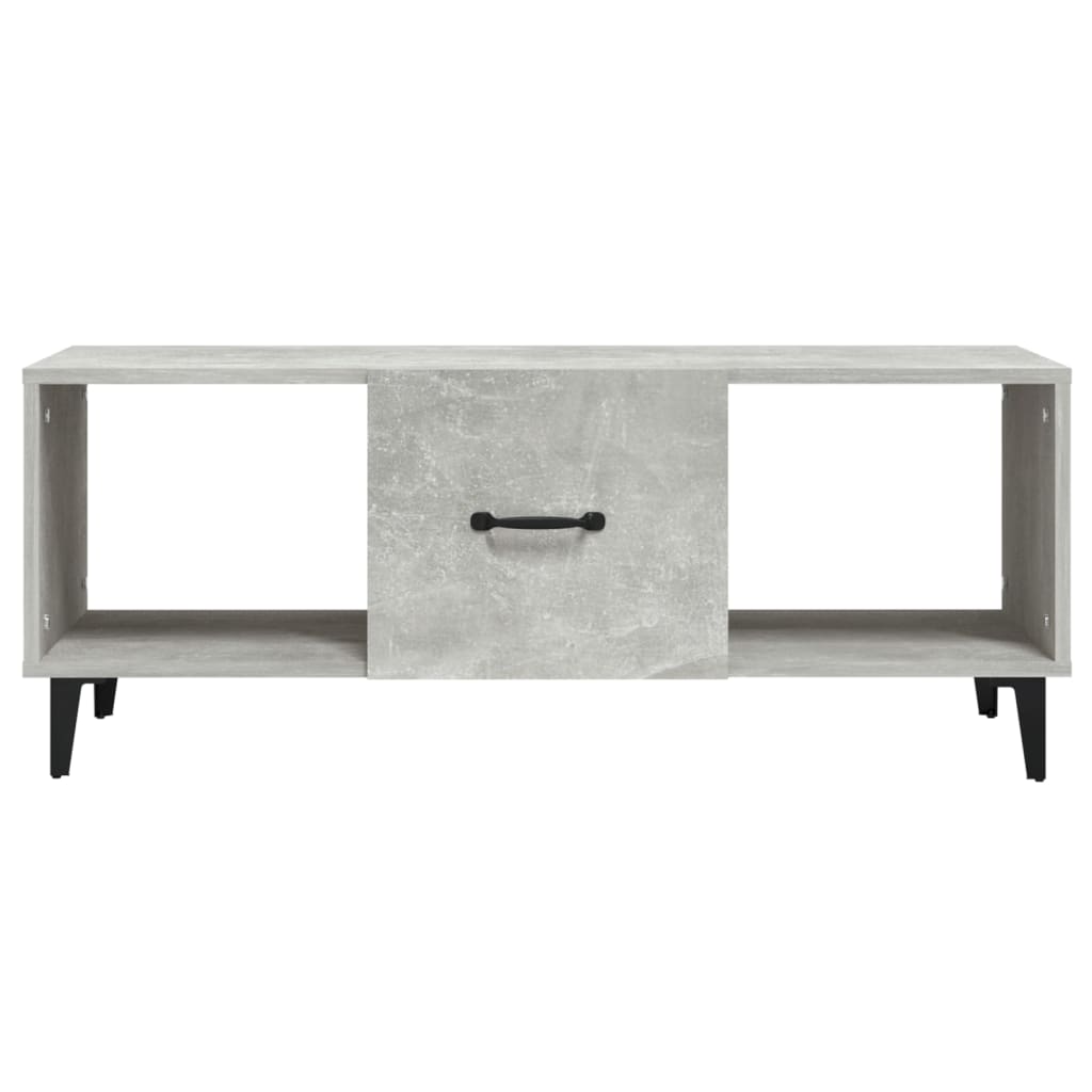 Tavolino Salotto Grigio Cemento 102x50x40 cm Legno Multistrato - homemem39