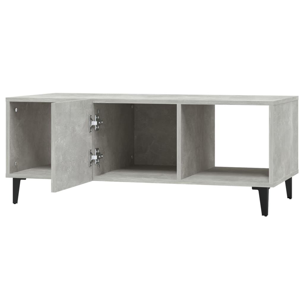 Tavolino Salotto Grigio Cemento 102x50x40 cm Legno Multistrato - homemem39