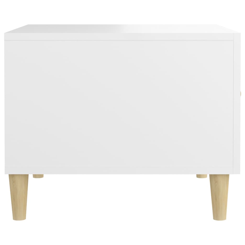 Tavolino da Salotto Bianco 50x50x40 cm in Legno Multistrato - homemem39