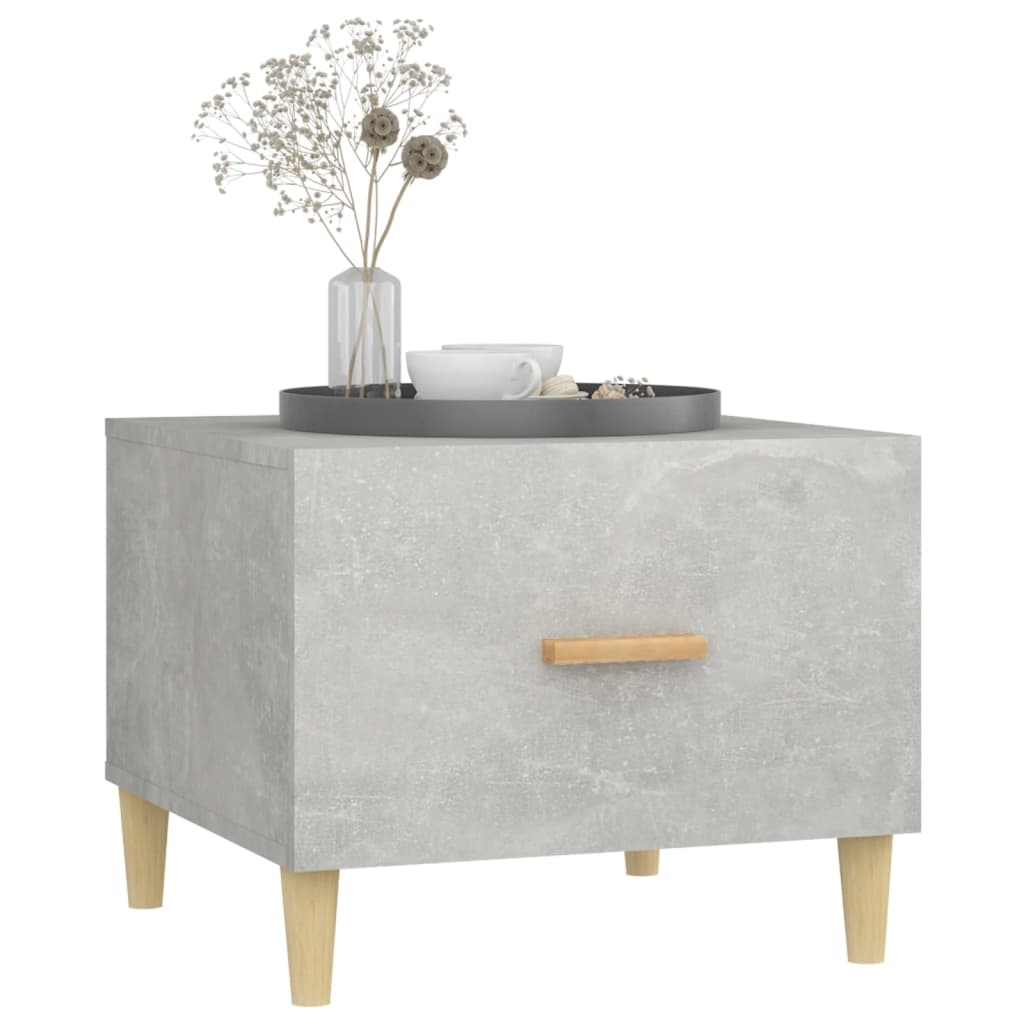 Tavolino Salotto Grigio Cemento 50x50x40 cm Legno Multistrato - homemem39