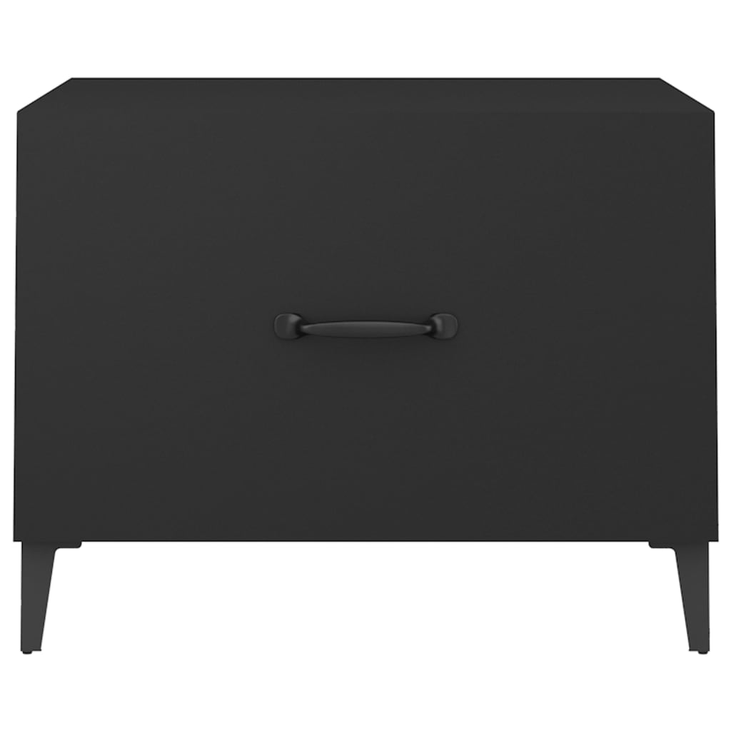 Tavolini da Salotto con Gambe in Metallo 2 pz Nero 50x50x40 cm - homemem39