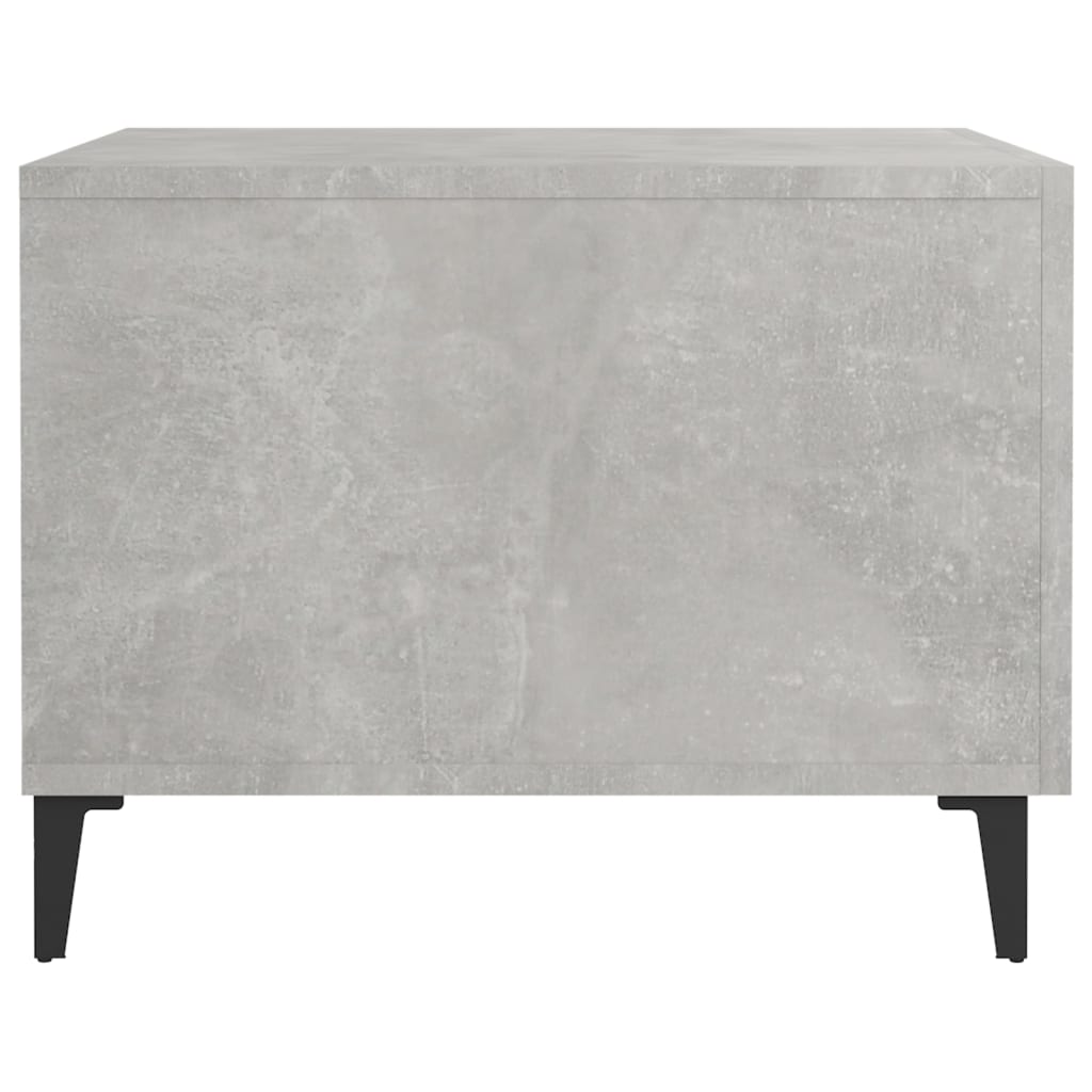 Tavolino da Salotto Gambe in Metallo Grigio Cemento 50x50x40 cm - homemem39