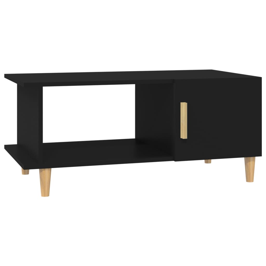 Tavolino da Salotto Nero 90x50x40 cm in Legno Multistrato - homemem39