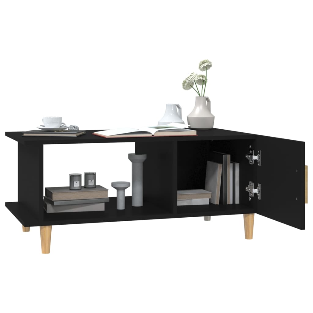 Tavolino da Salotto Nero 90x50x40 cm in Legno Multistrato - homemem39