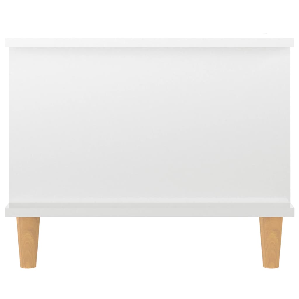 Tavolino da Salotto Bianco Lucido 90x50x40 cm Legno Multistrato - homemem39