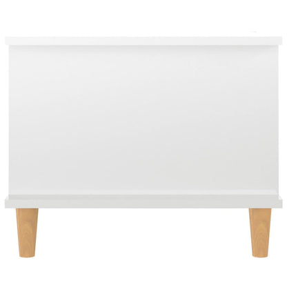 Tavolino da Salotto Bianco Lucido 90x50x40 cm Legno Multistrato - homemem39