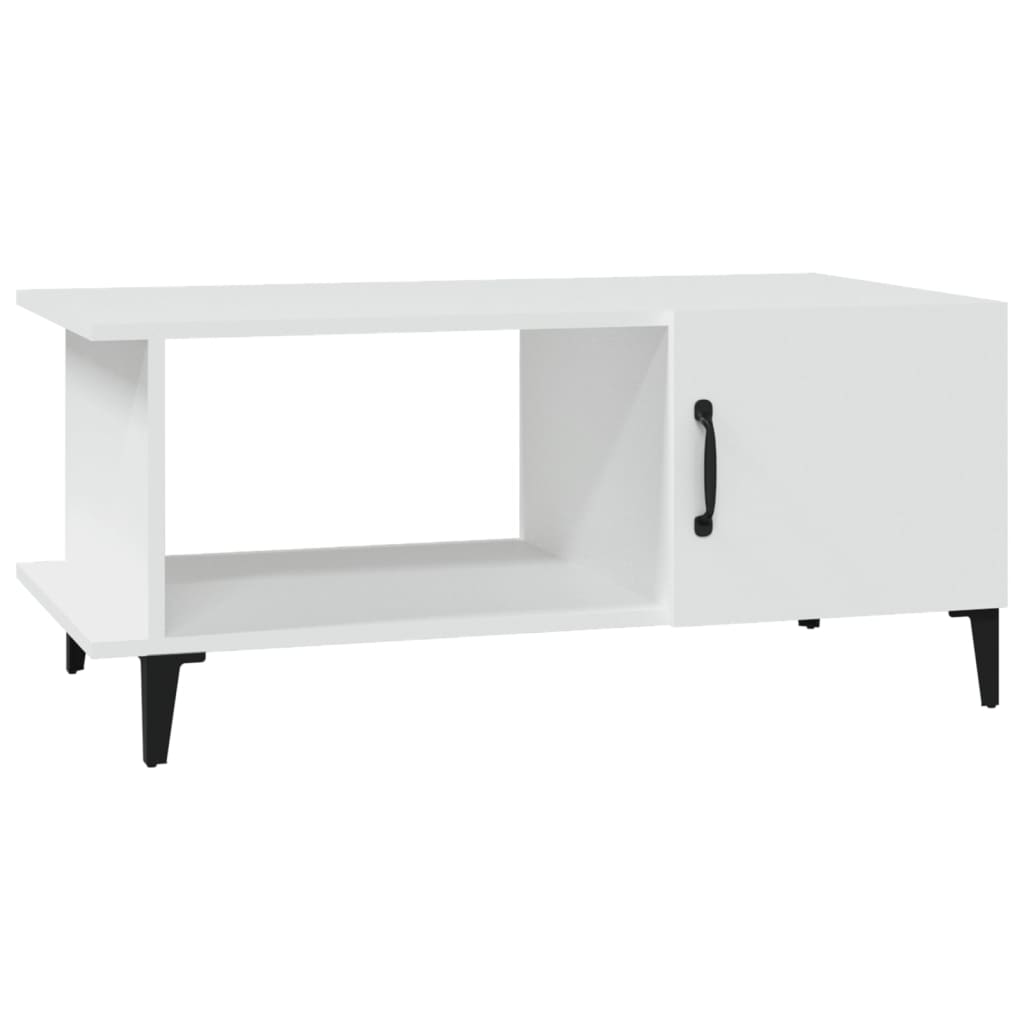 Tavolino da Salotto Bianco 90x50x40 cm in Legno Multistrato - homemem39