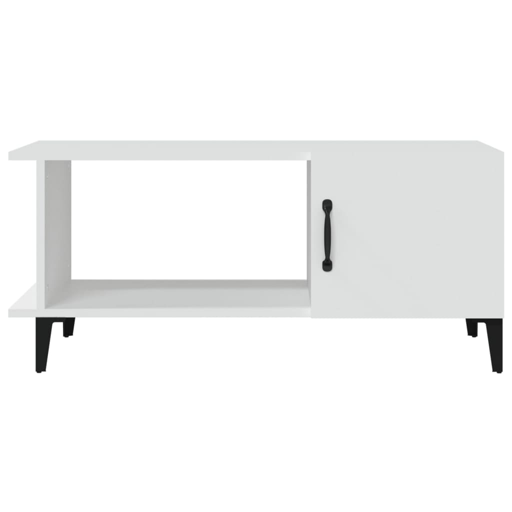 Tavolino da Salotto Bianco 90x50x40 cm in Legno Multistrato - homemem39