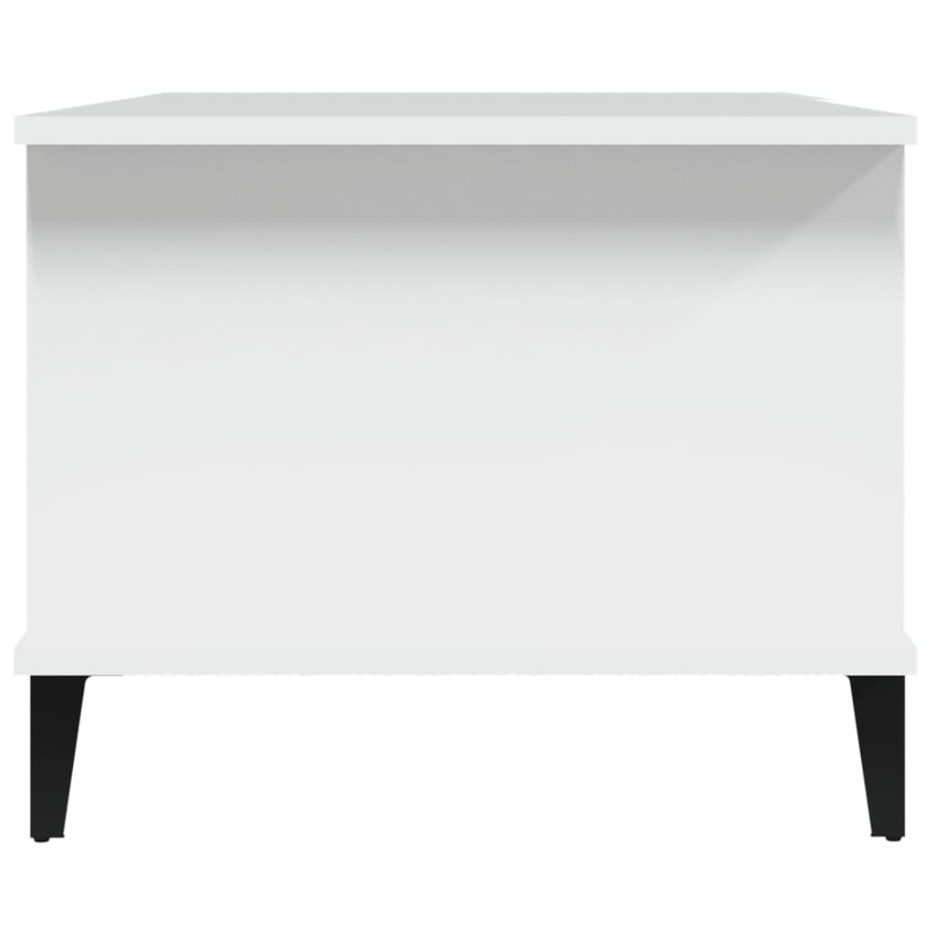 Tavolino da Salotto Bianco 90x50x40 cm in Legno Multistrato - homemem39