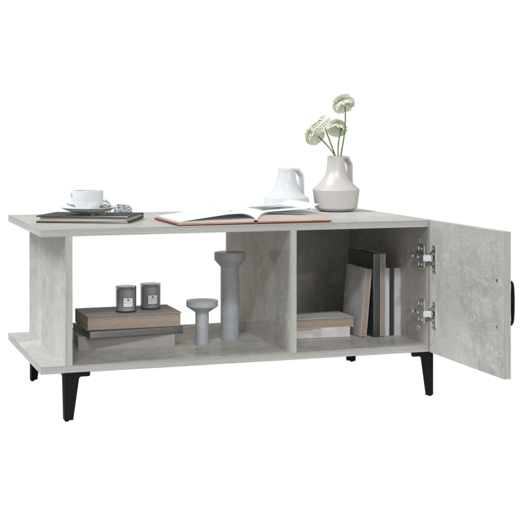 Tavolino da Salotto Grigio Cemento 90x50x40cm Legno Multistrato - homemem39