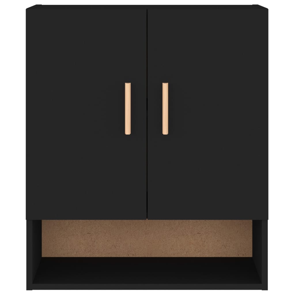 Armadietto a Muro Nero 60x31x70 cm in Legno Multistrato - homemem39