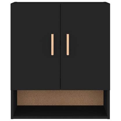 Armadietto a Muro Nero 60x31x70 cm in Legno Multistrato - homemem39