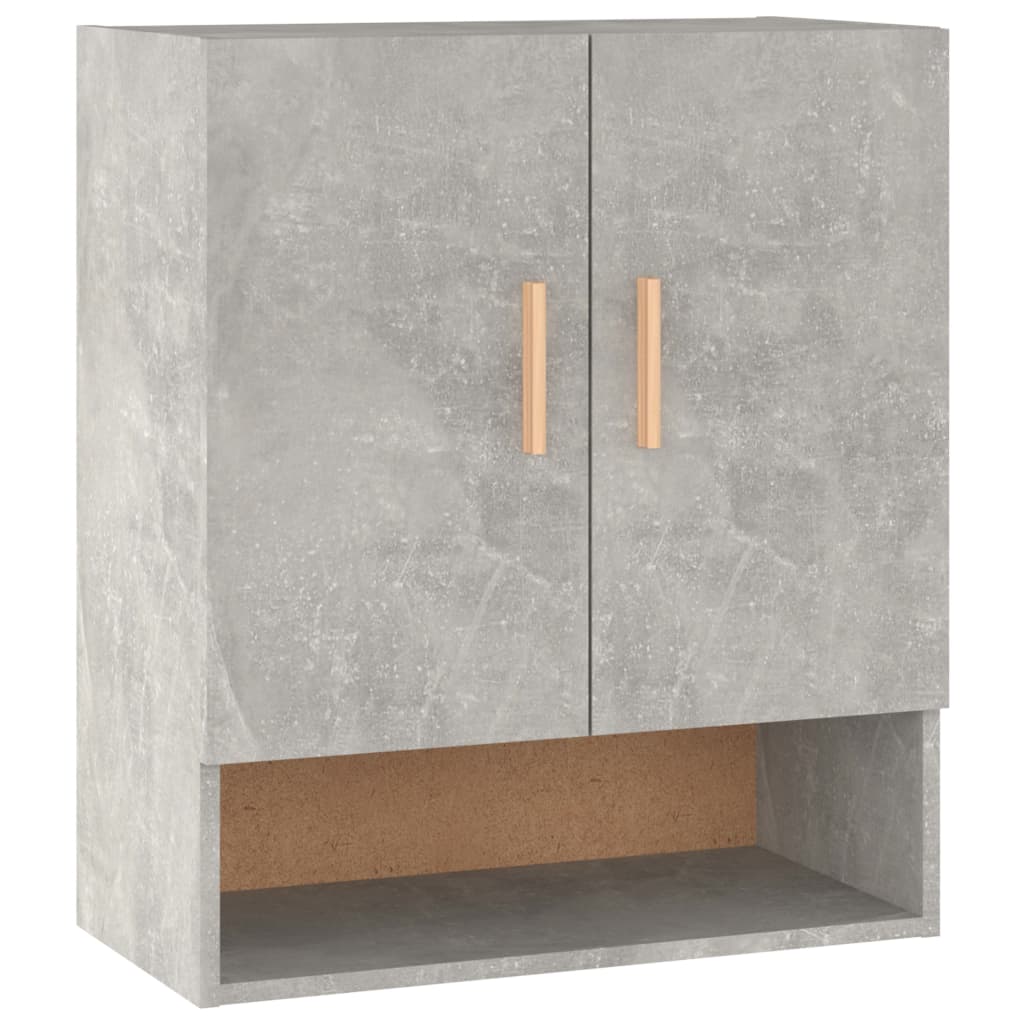 Armadietto a Muro Grigio Cemento 60x31x70 cm Legno Multistrato - homemem39