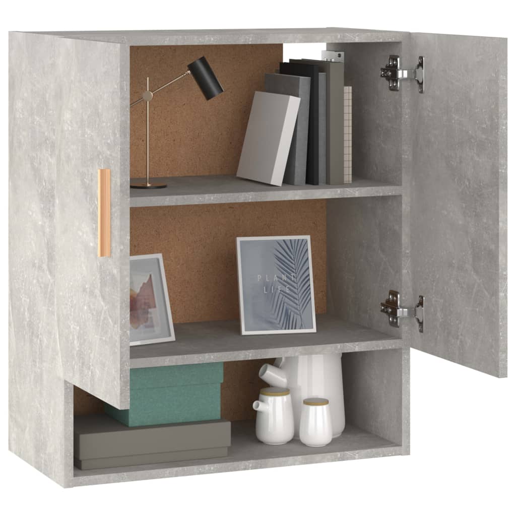 Armadietto a Muro Grigio Cemento 60x31x70 cm Legno Multistrato - homemem39