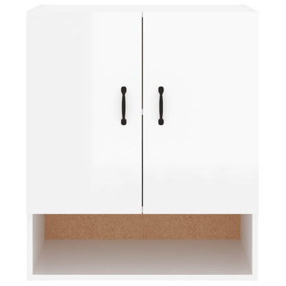 Armadietto a Muro Bianco Lucido 60x31x70 cm Legno Multistrato - homemem39