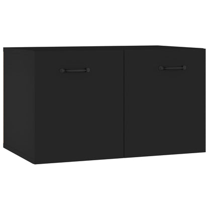 Armadietto a Muro Nero 60x36,5x35 cm in Legno Multistrato - homemem39