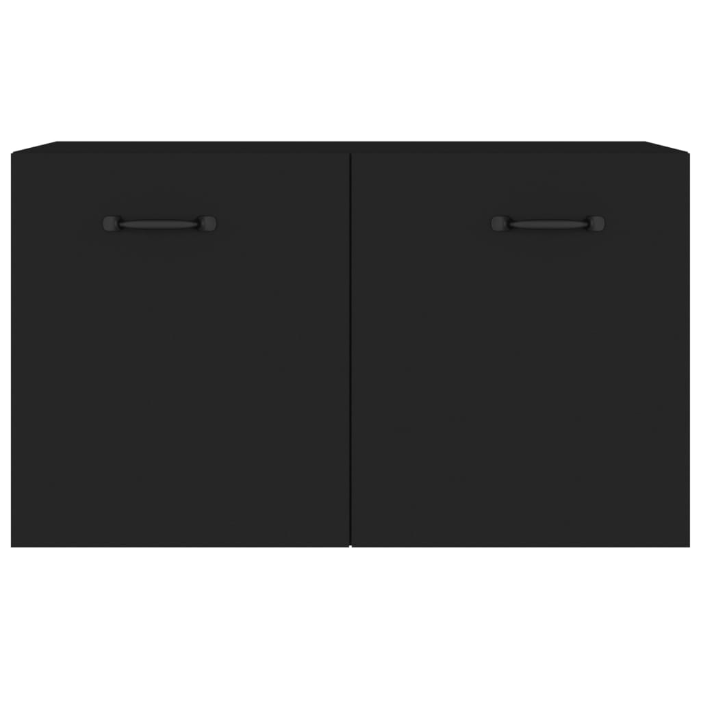 Armadietto a Muro Nero 60x36,5x35 cm in Legno Multistrato - homemem39