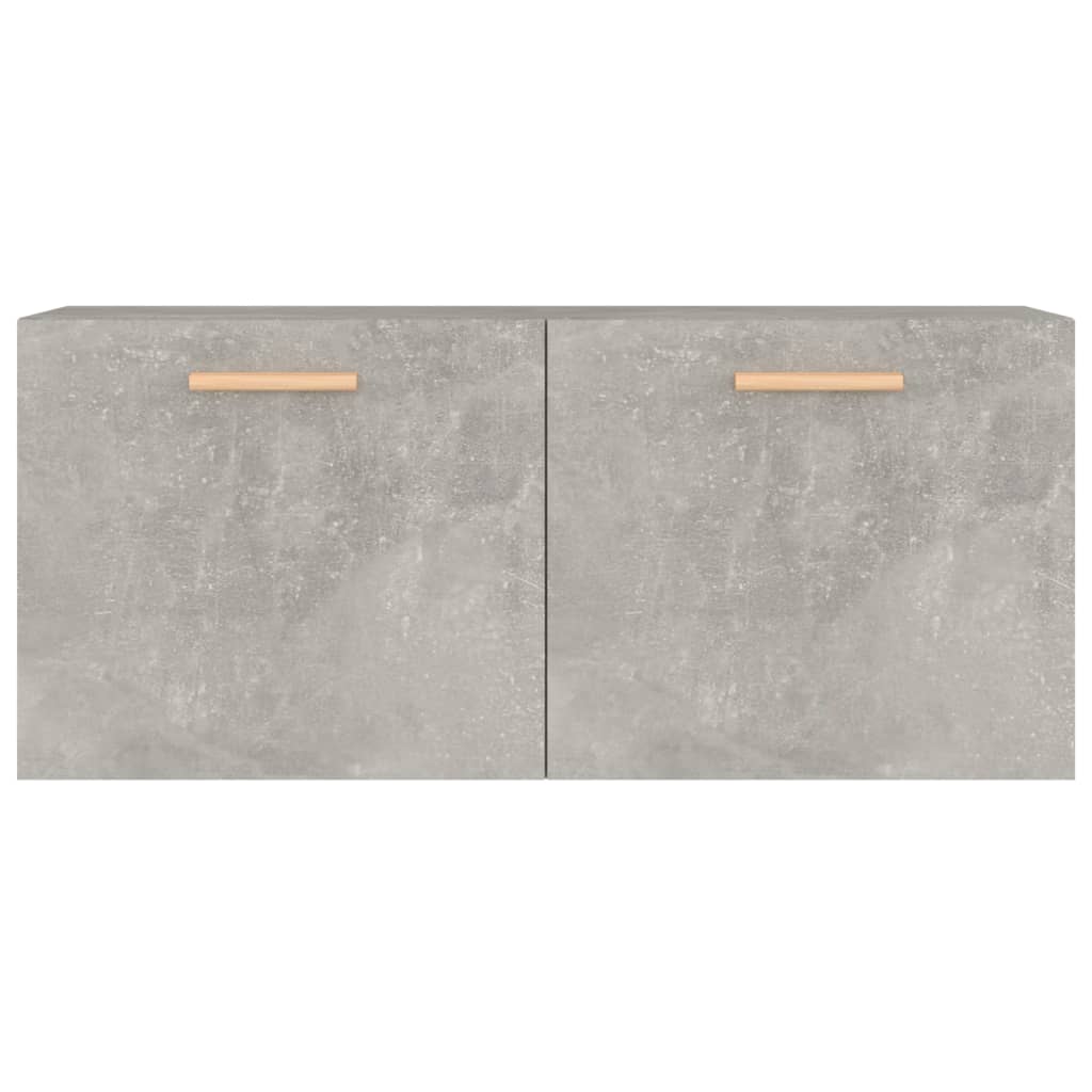 Armadietto a Muro Grigio Cemento 80x35x36,5cm Legno Multistrato - homemem39