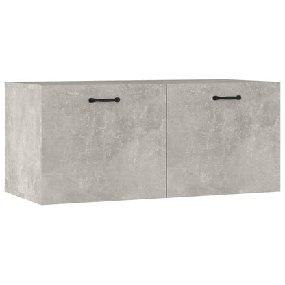 Armadietto a Muro Grigio Cemento 80x35x36,5cm Legno Multistrato - homemem39