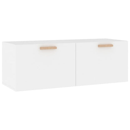 Mobile Pensile Bianco 100x36,5x35 cm Legno Multistrato - homemem39