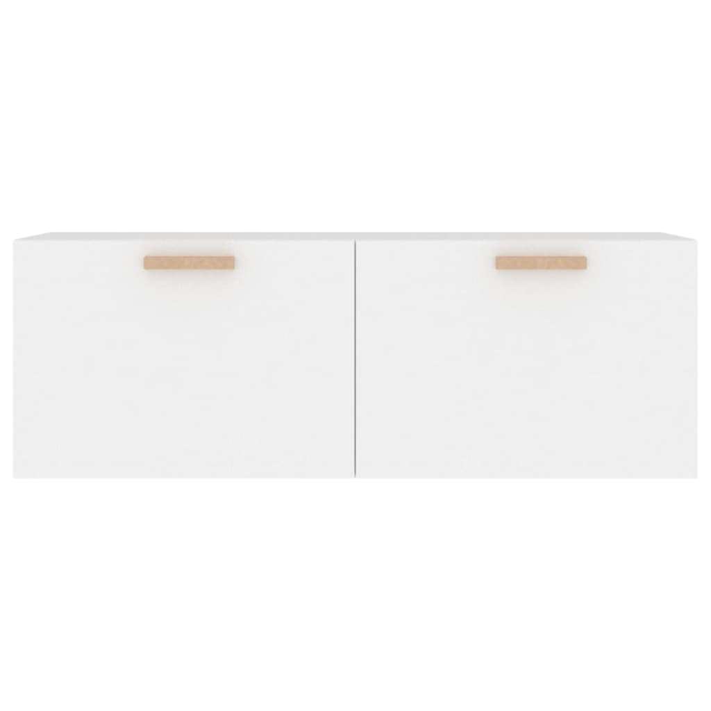 Mobile Pensile Bianco 100x36,5x35 cm Legno Multistrato - homemem39