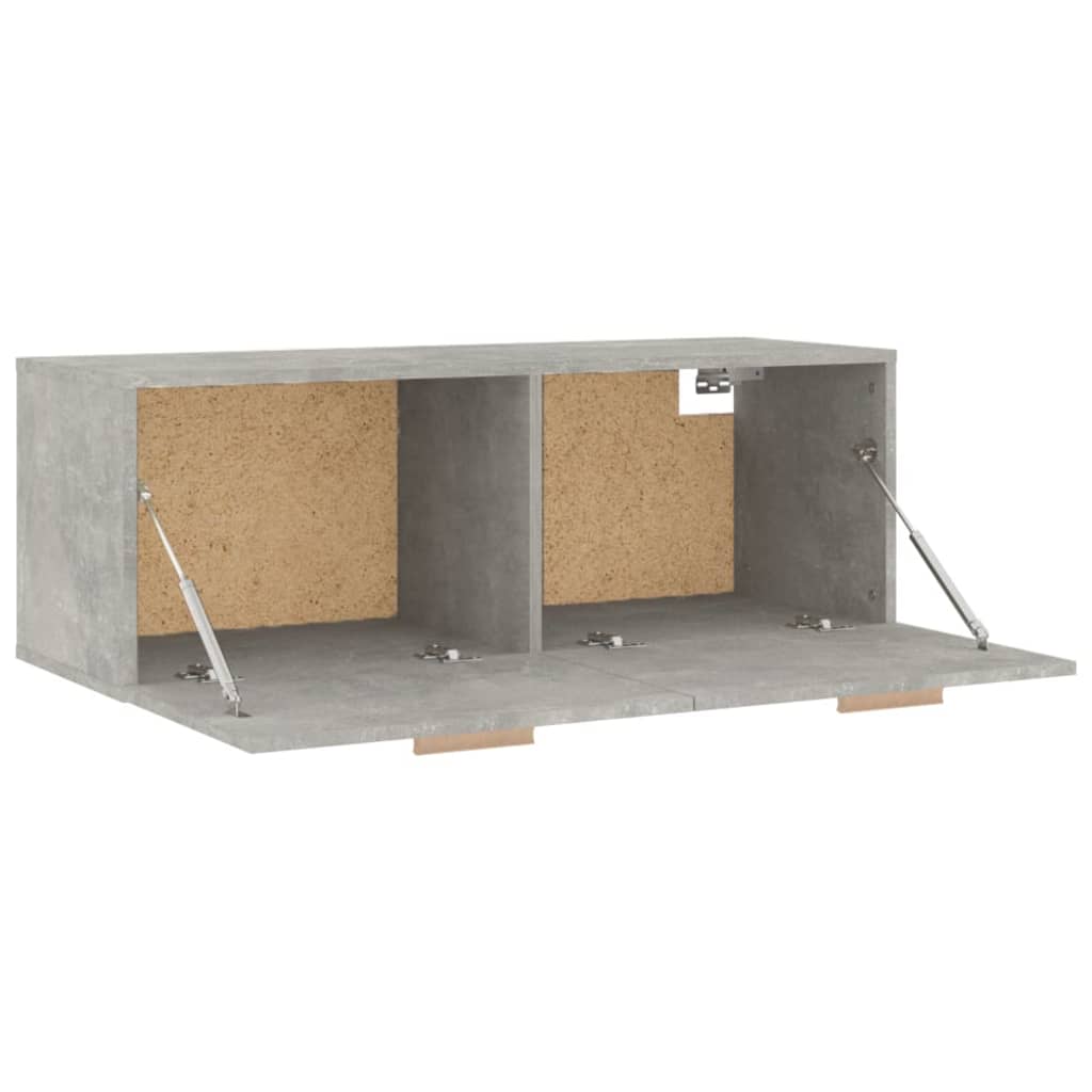 Mobile Pensile Grigio Cemento 100x36,5x35 cm Legno Multistrato - homemem39