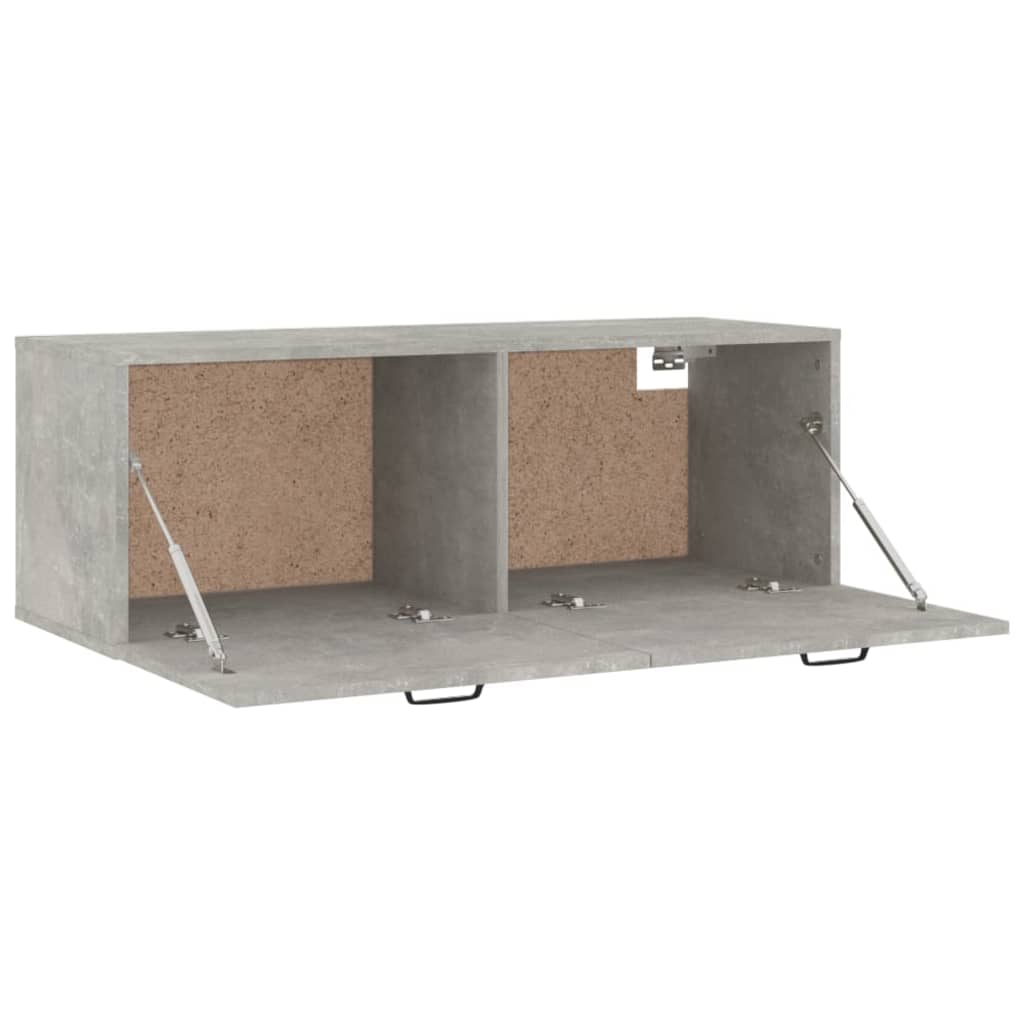 Mobile Pensile Grigio Cemento 100x36,5x35 cm Legno Multistrato - homemem39