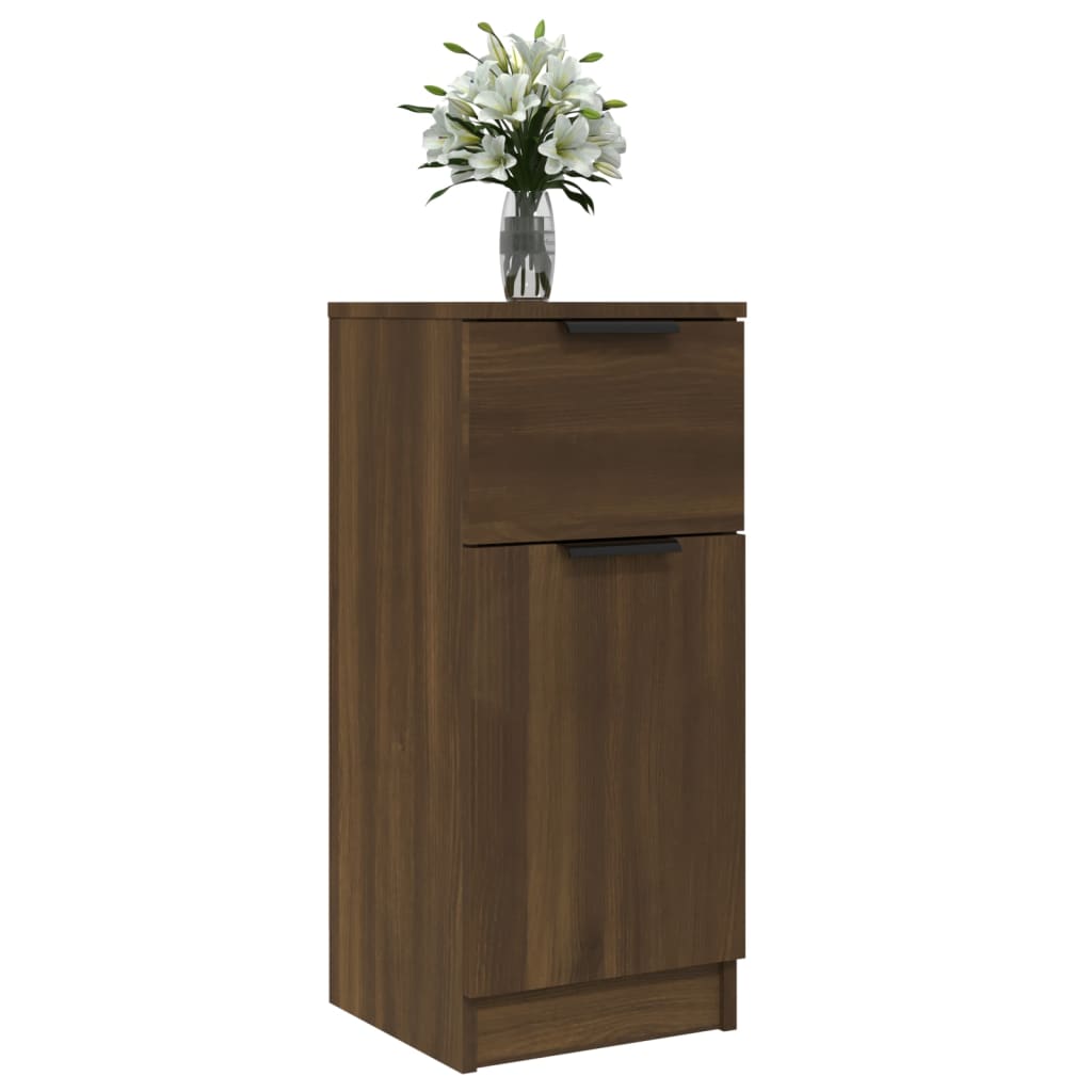 Credenza Rovere Marrone 30x30x70 cm in Legno Multistrato - homemem39