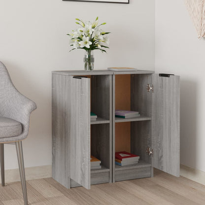 Credenze 2 pz Grigio Sonoma 30x30x70 cm in Legno Multistrato - homemem39