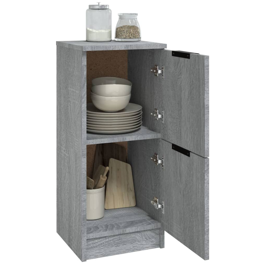 Credenze 2 pz Grigio Sonoma 30x30x70 cm in Legno Multistrato - homemem39