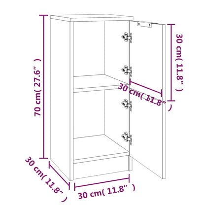 Credenze 2 pz Rovere Marrone 30x30x70 cm in Legno Multistrato - homemem39