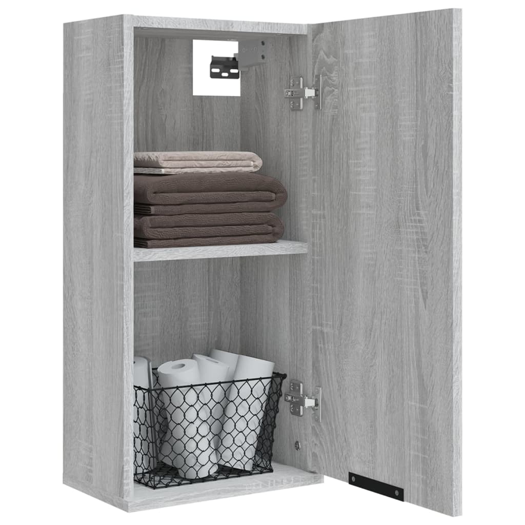 Mobile da Bagno a Parete Grigio Sonoma 32x20x67 cm - homemem39