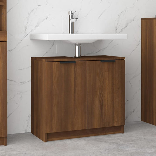 Mobile Bagno Rovere Marrone 64,5x33,5x59cm in Legno Multistrato - homemem39