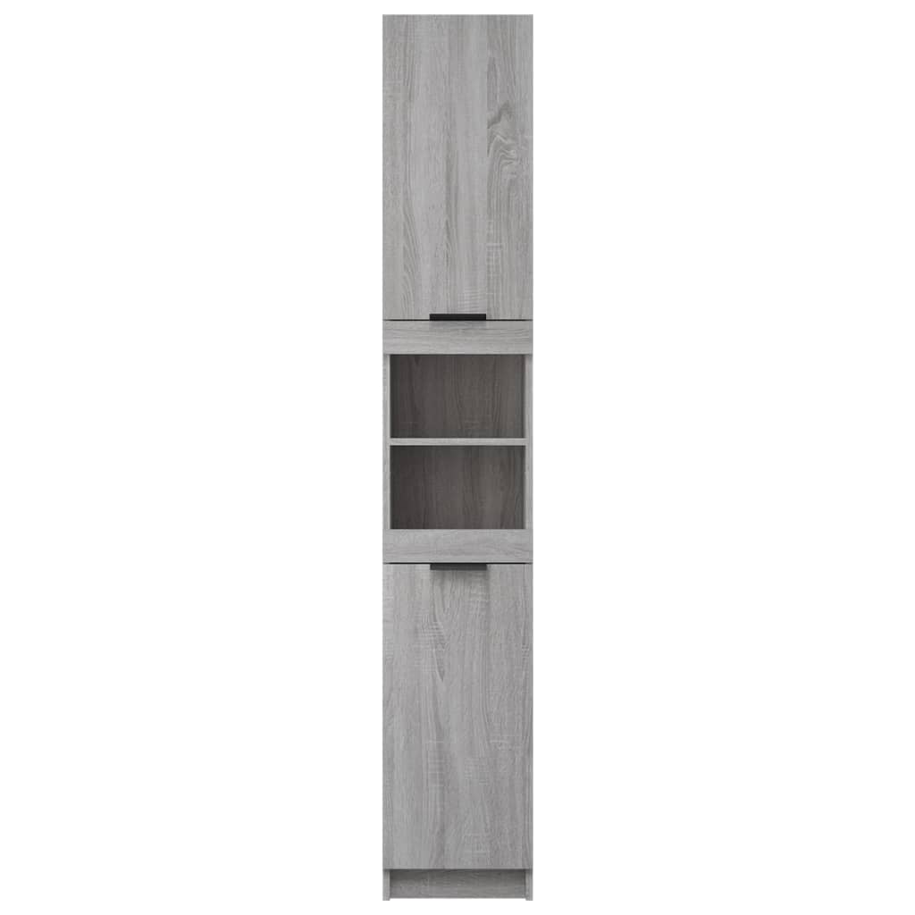 Armadietto Bagno Grigio Sonoma 32x34x188,5 cm Legno Multistrato - homemem39