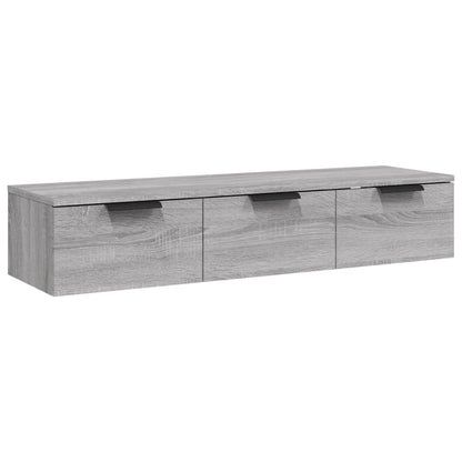 Armadietto a Muro Grigio Sonoma 102x30x20 cm Legno Multistrato - homemem39