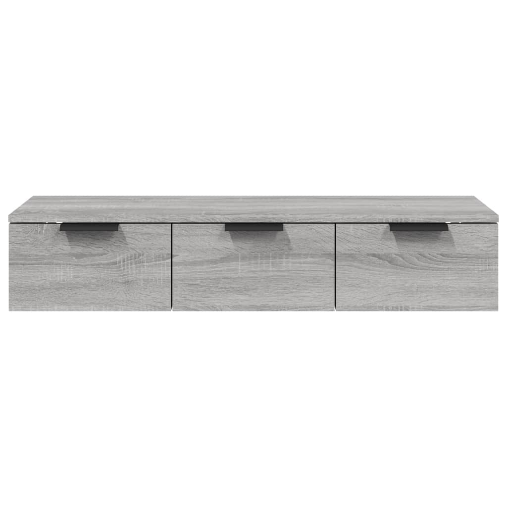 Armadietto a Muro Grigio Sonoma 102x30x20 cm Legno Multistrato - homemem39