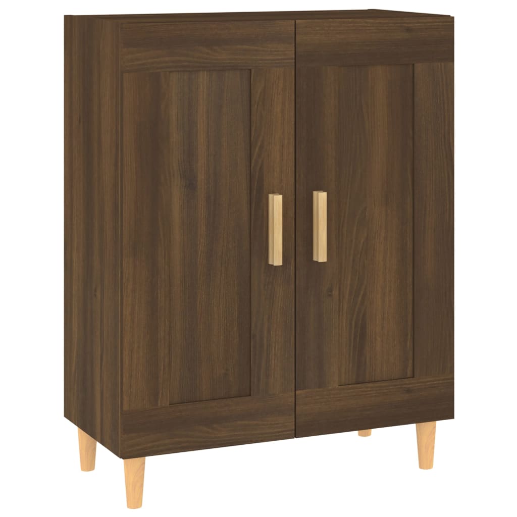 Credenza Rovere Marrone 69,5x34x90 cm in Legno Multistrato - homemem39