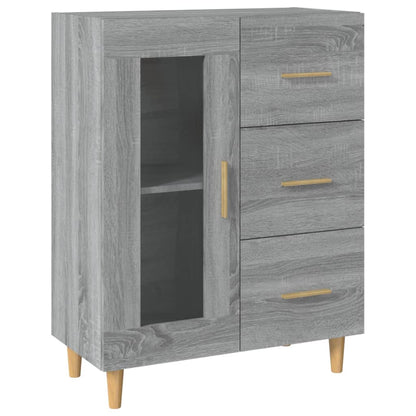 Credenza Grigio Sonoma 69,5x34x90 cm in Legno Multistrato - homemem39