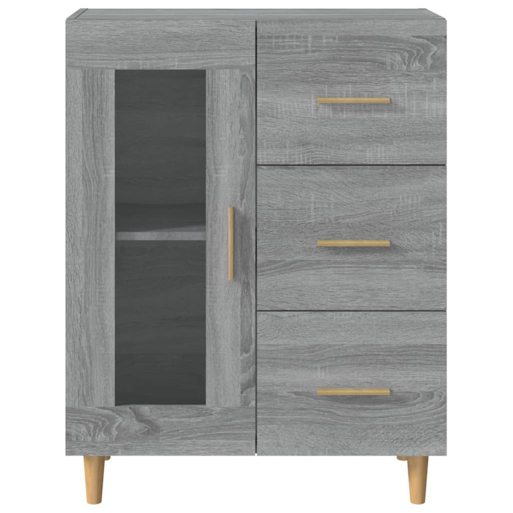 Credenza Grigio Sonoma 69,5x34x90 cm in Legno Multistrato - homemem39