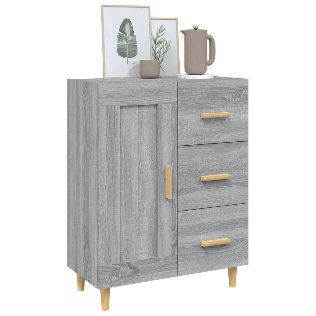 Credenza Grigio Sonoma 69,5x34x90 cm in Legno Multistrato - homemem39