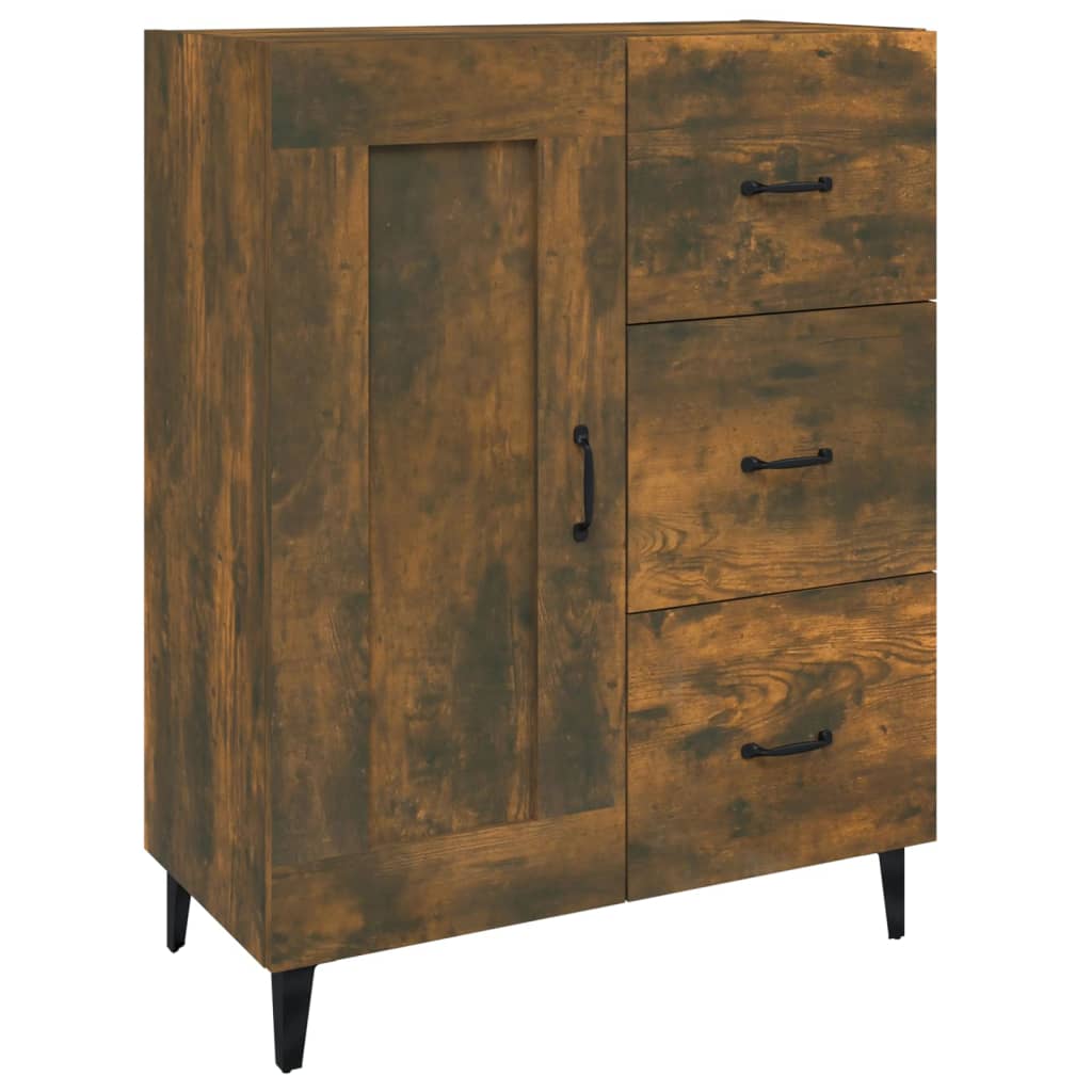 Credenza Rovere Fumo 69,5x34x90 cm in Legno Multistrato - homemem39