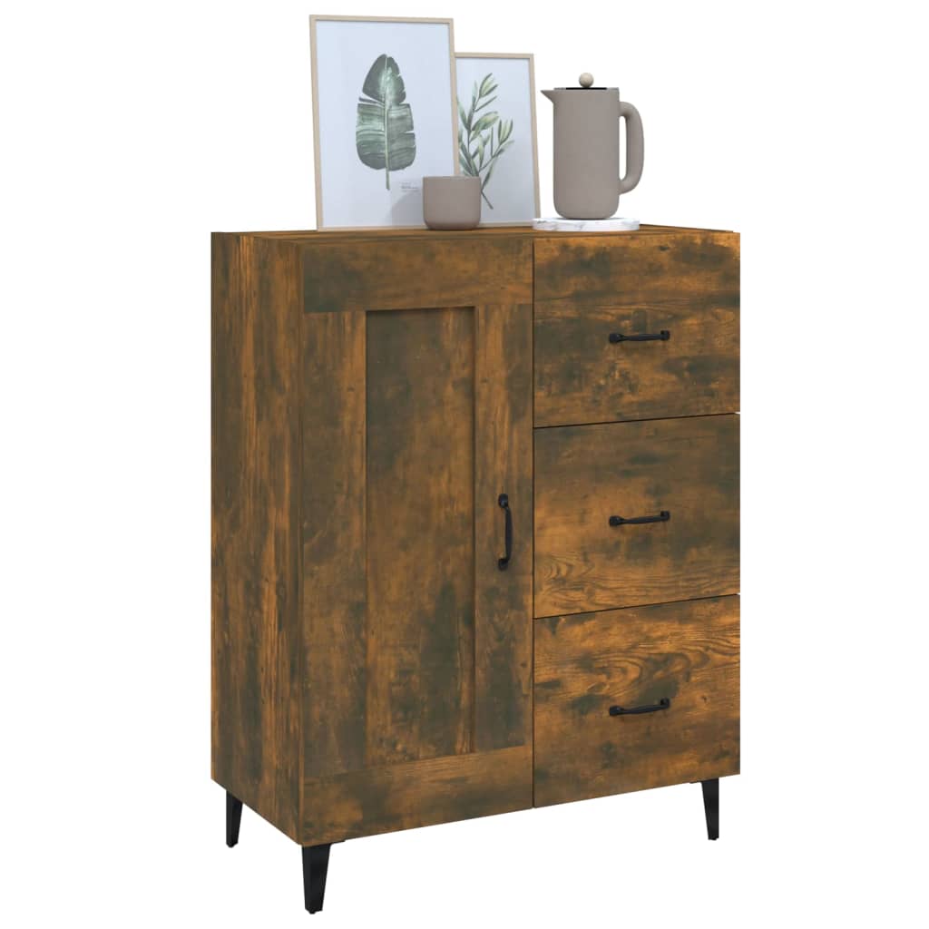 Credenza Rovere Fumo 69,5x34x90 cm in Legno Multistrato - homemem39