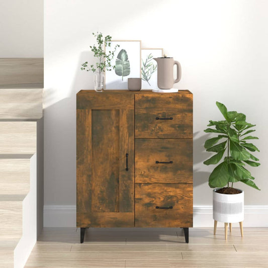 Credenza Rovere Fumo 69,5x34x90 cm in Legno Multistrato - homemem39