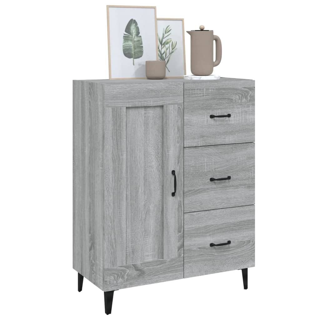 Credenza Grigio Sonoma 69,5x34x90 cm in Legno Multistrato - homemem39