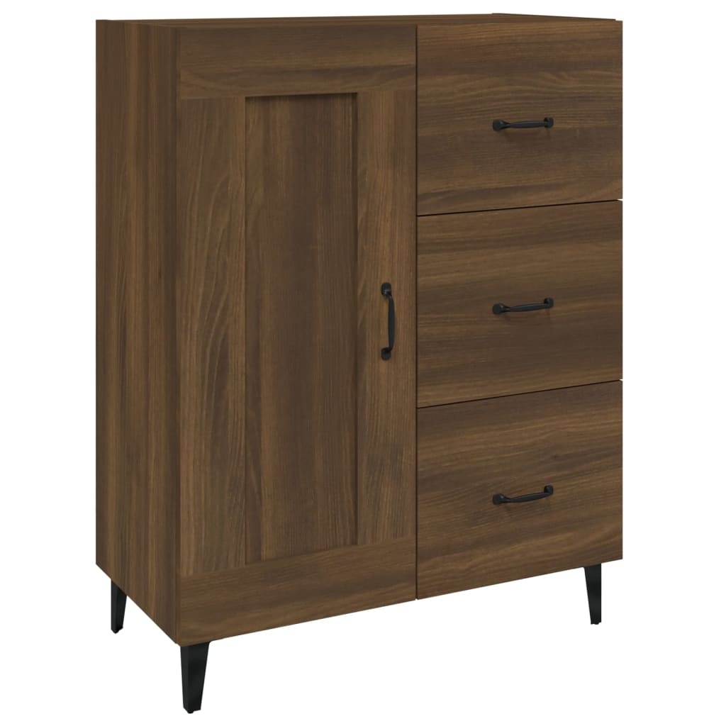 Credenza Rovere Marrone 69,5x34x90 cm in Legno Multistrato - homemem39