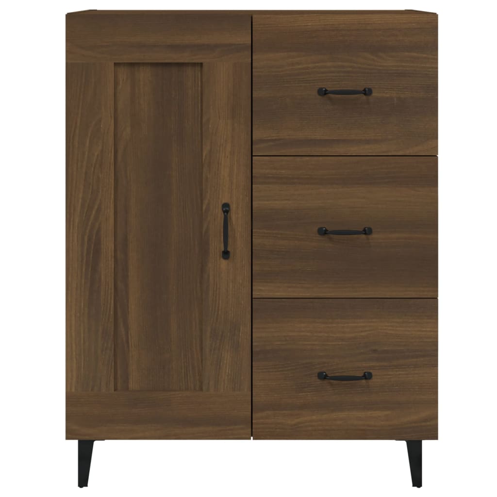 Credenza Rovere Marrone 69,5x34x90 cm in Legno Multistrato - homemem39